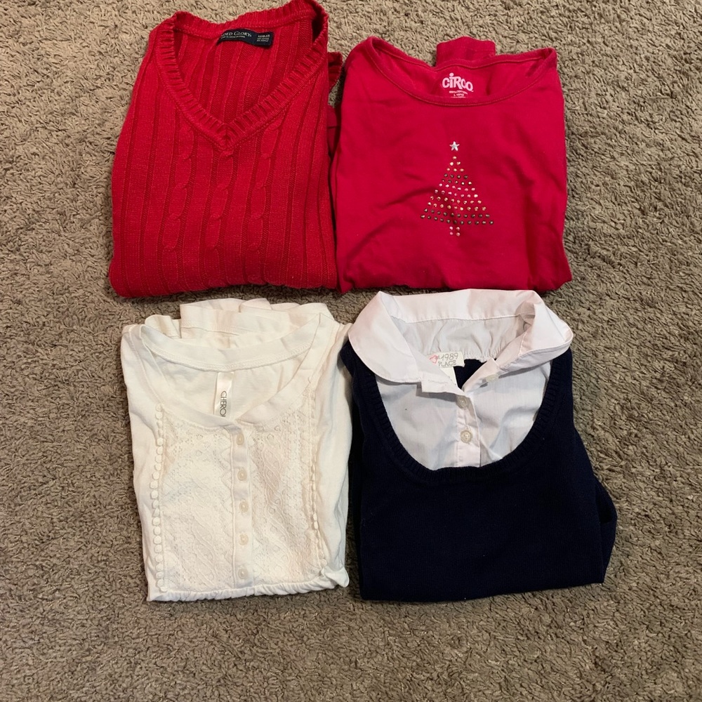 Girl’s Top/Sweater Bundle Lot Size L 10/12